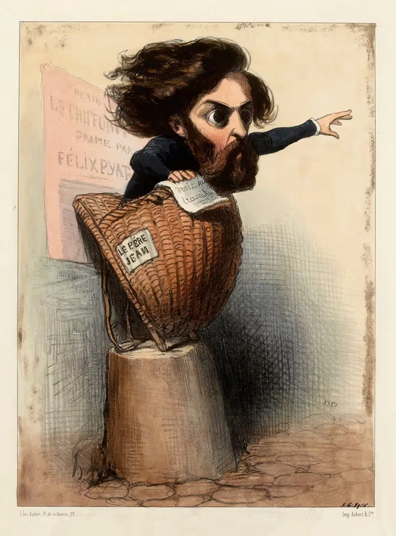Félix Pyat by Honoré Daumier, 1848-1849 — digital art print download