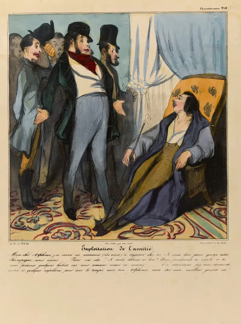 Эксплуатация дружбы, Не указано by Оноре Дома, 1836-1838 — digital art print download