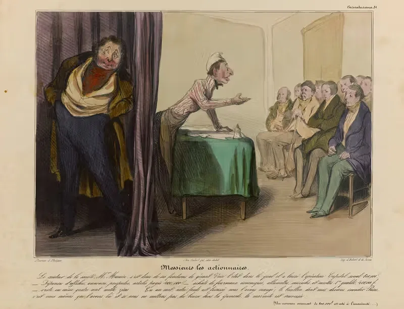 Господа акционеры by Оноре Дома, 1836-1838 — digital art print download