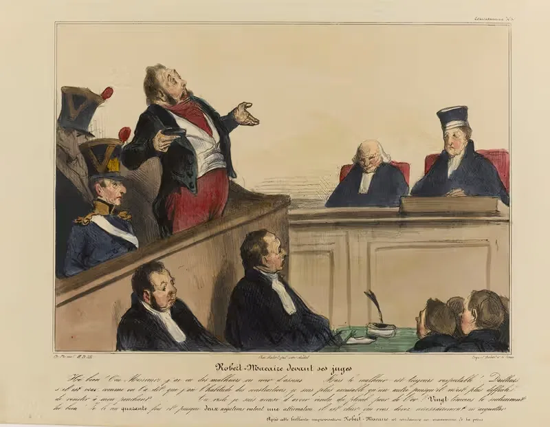 Роберт Макайр перед своими судьями by Оноре Дома, 1836-1838 — digital art print download
