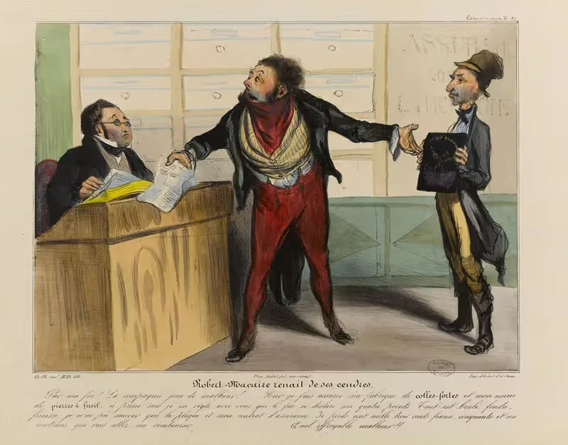 Роберт Макаир восстает из пепла by Оноре Дома, 1836-1838 — digital art print download