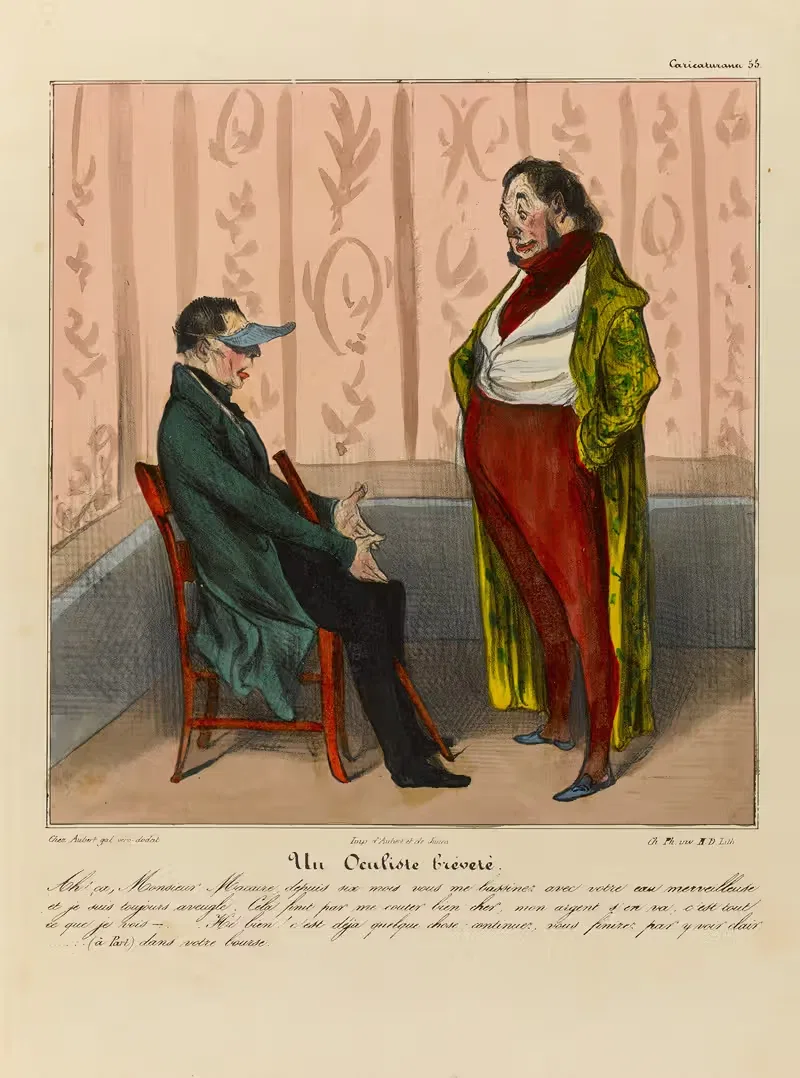 Патентованный окулист by Оноре Дома, 1836-1838 — digital art print download