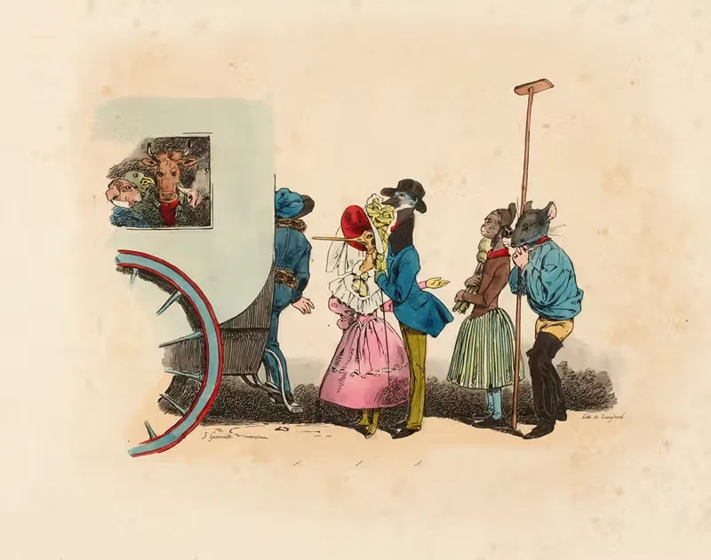Как эти люди тоже поднимутся by Ж. Ж. Гранвиль, 1828-1829 — digital art print download
