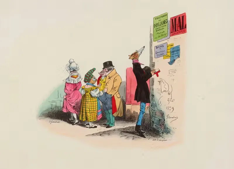 Что касается меня, я отвечаю by Ж. Ж. Гранвиль, 1828-1829 — digital art print download