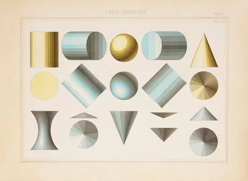 Lavis théorique by L. Antoine, 1875 — digital art print download