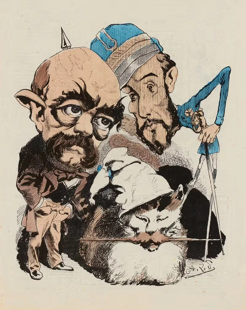 Bismarck et le général Prim by Zut (Alfred Le Petit) — digital art print download
