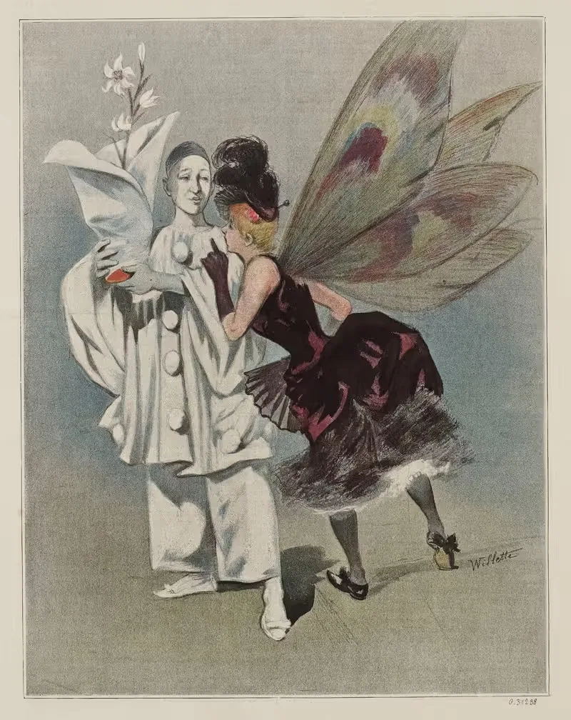 Париж Иллюстрированный Рисунок Виллетта by Адольф Леон Виллет, 1888 — digital art print download
