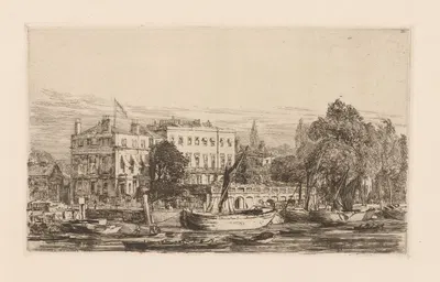 À Richemond sur la Tamise by Arthur Evershed, 1880 — digital art print download