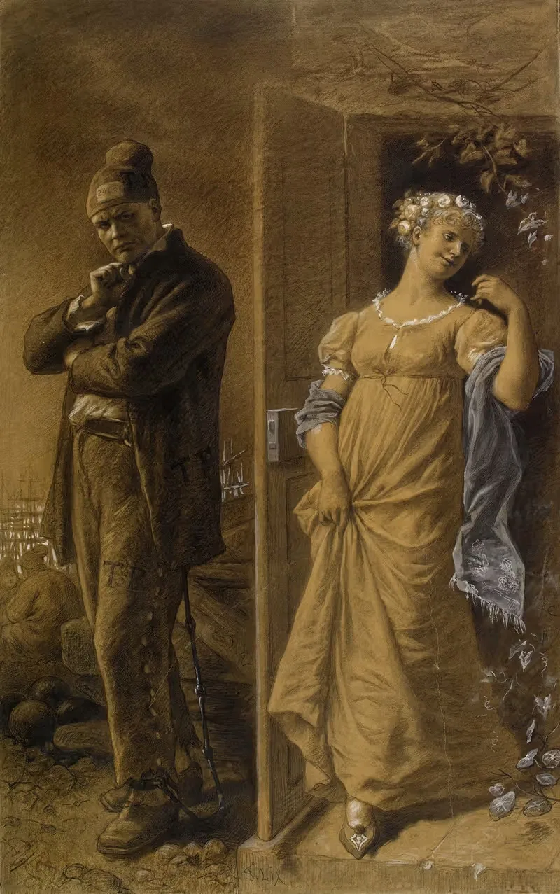 Le forçat et la prostituée by Frederic Theodore Lix, 1879 — digital art print download