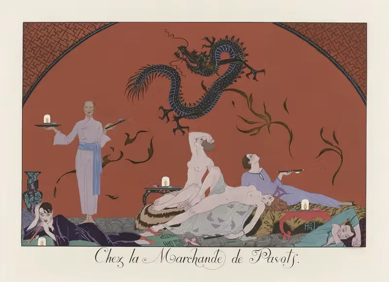 У торговки маками by Жорж Барбье, 1924 — digital art print download