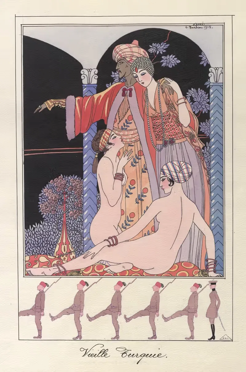 Vieille Turquie (Dans le sérail) — George Barbier