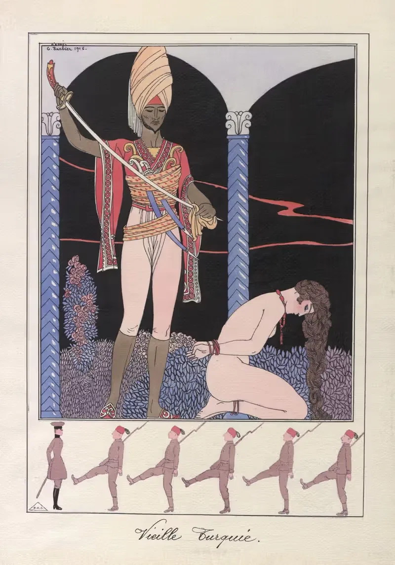 Старая Турция (Исполнение) by Жорж Барбье, 1915 — digital art print download