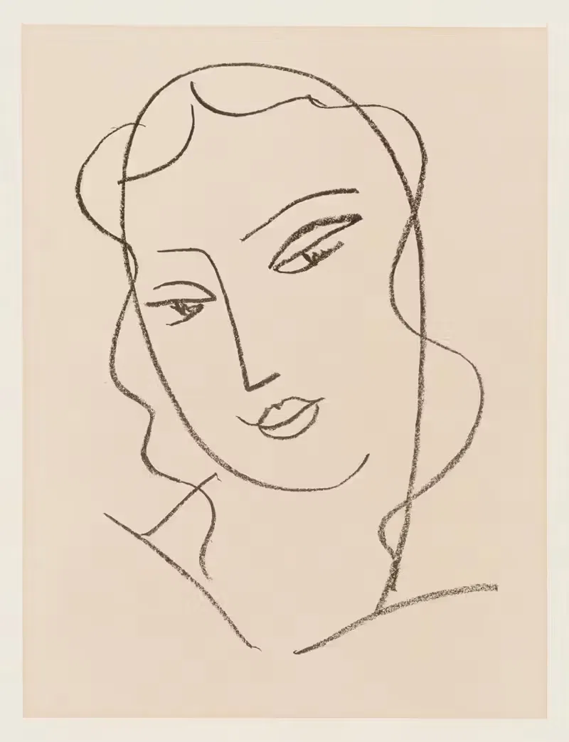 Завуалированная голова by Анри Матисс, 1950-1951 — digital art print download