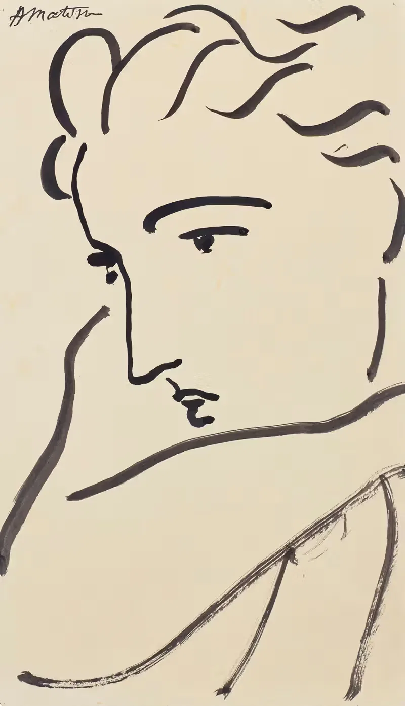Профиль женщины by Анри Матисс, 1946 — digital art print download
