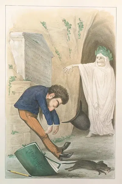 L'esposizione marittima visitata da Dante e Virgilio Pl.04 by Antonio Manganaro, 1871 — digital art print download