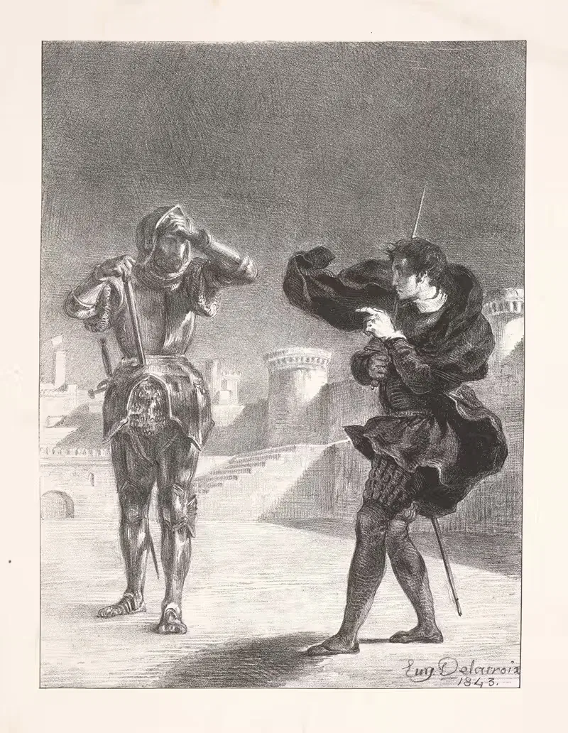 The ghost on the terrace — Eugène Delacroix