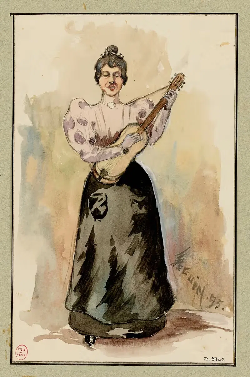 Патриотическая певица by Ф. Сеган, 1895 — digital art print download