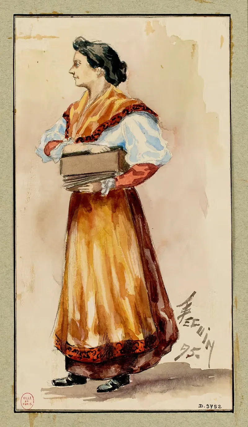 L'Italienne by F. Séguin, 1895 — digital art print download