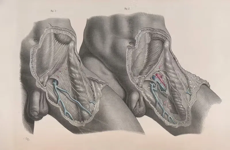 Хирургическая анатомия, пл. 27 by Жозеф Макиллис, 1856 — digital art print download