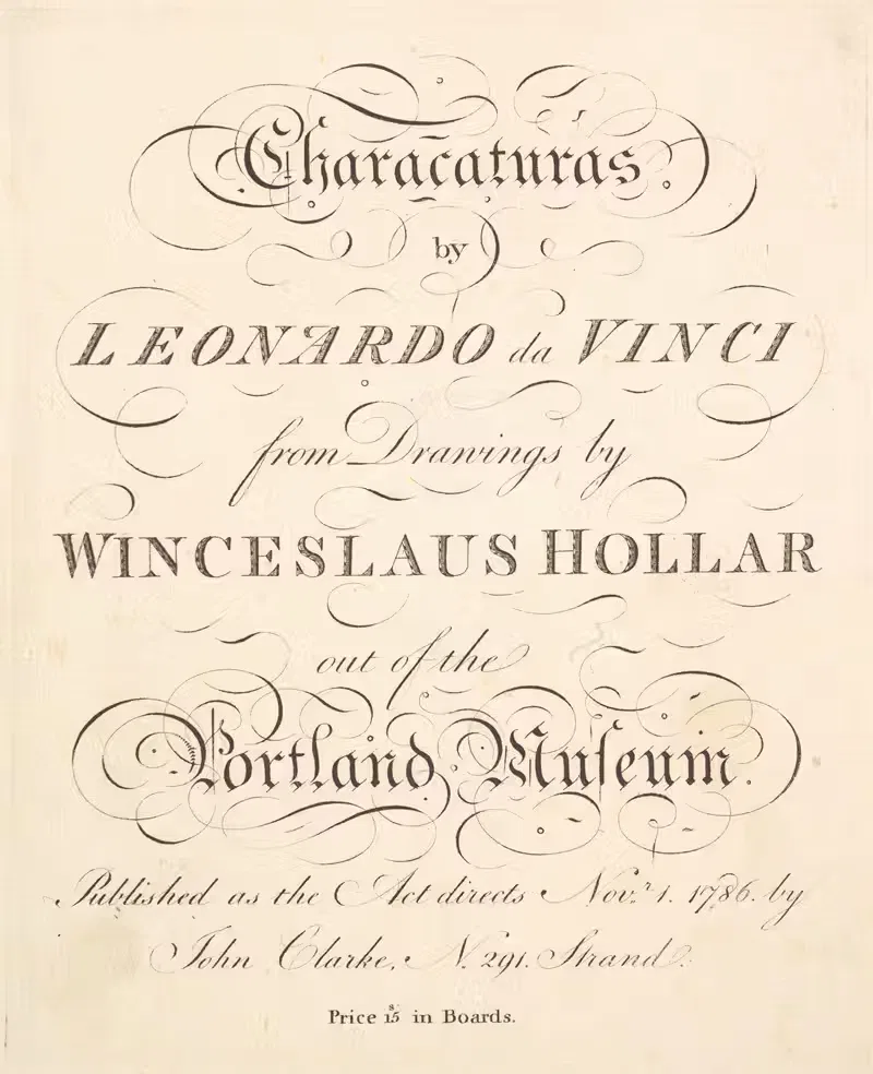 Characaturas by Leonardo da Vinci Pl.01 — Wenceslaus Hollar