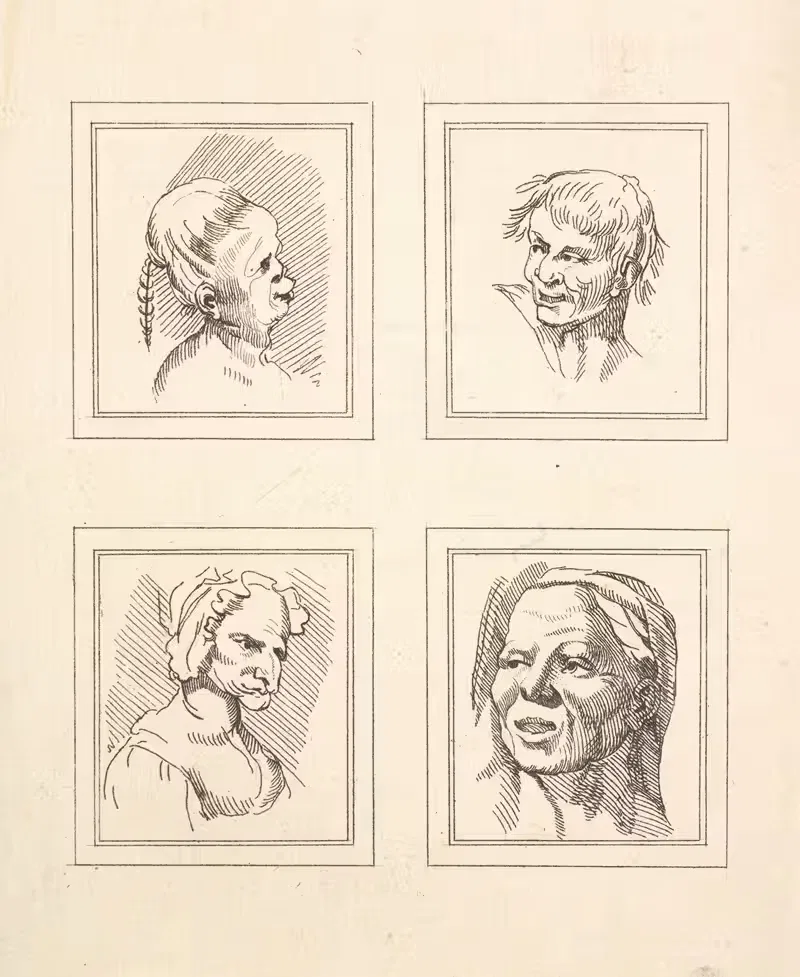 Characaturas by Leonardo da Vinci Pl.06 — Wenceslaus Hollar