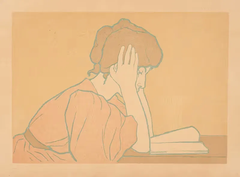 Читающая by Александр Шарпентье, 1897 — digital art print download