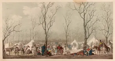 Бивуак на Елисейских полях, в Париже, 31 марта 1814 by Готлоб Александр Заурвейд — digital art print download