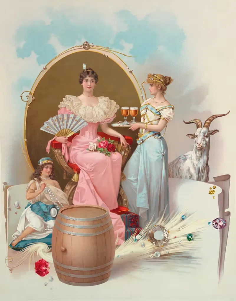 Рекламный плакат для бокового пива by Аноним — digital art print download