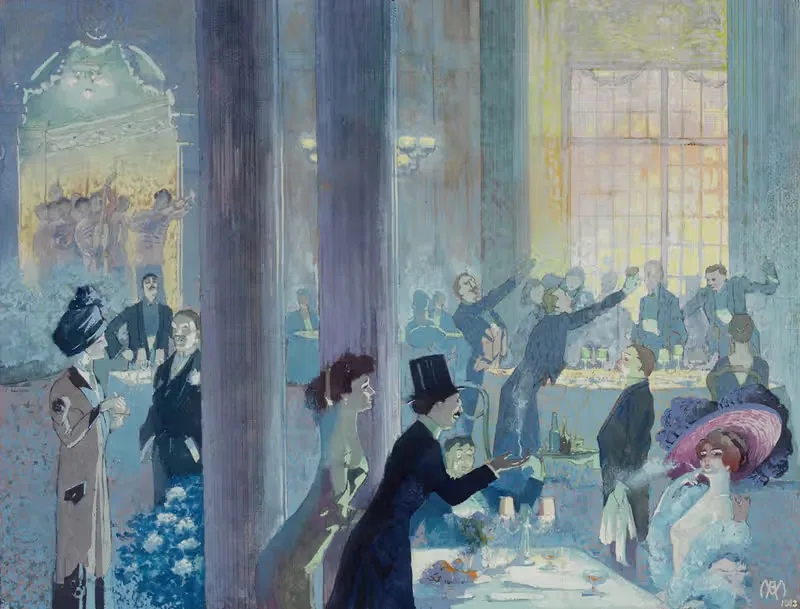 Un dîner au Trianon Palace, en 1913 — Anonymous