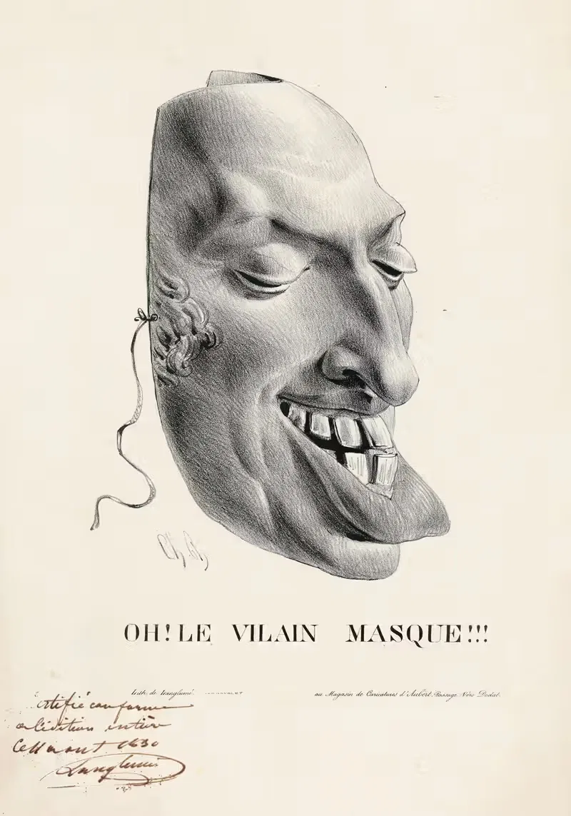 Oh Le vilain masque by Charles Philipon, 1830 — digital art print download