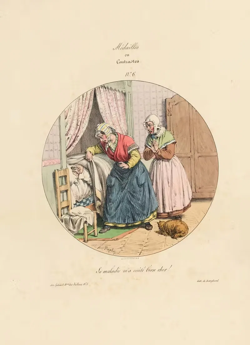 Его болезнь стоила мне дорого! by Эдм Жан Пигаль, 1829 — digital art print download
