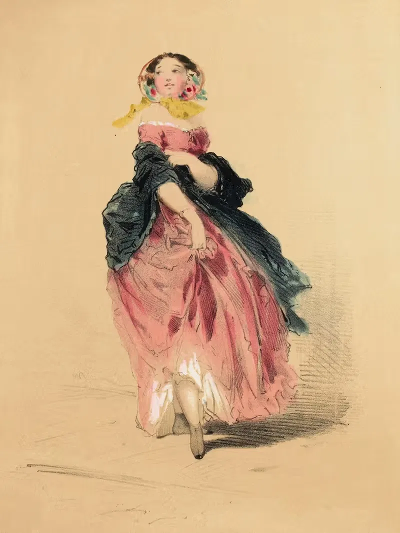 Belle de nuit by Eusebio Planas, 1853 — digital art print download