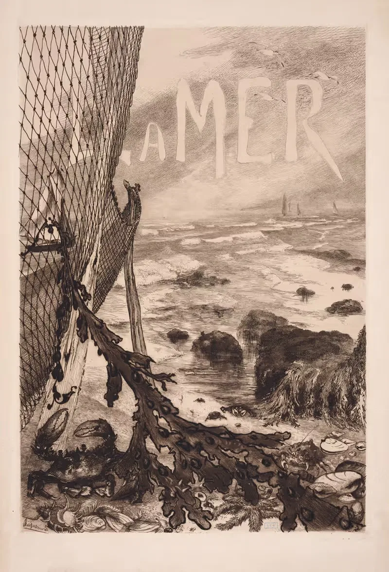 Море by Феликс Браккемонд, 1884 — digital art print download