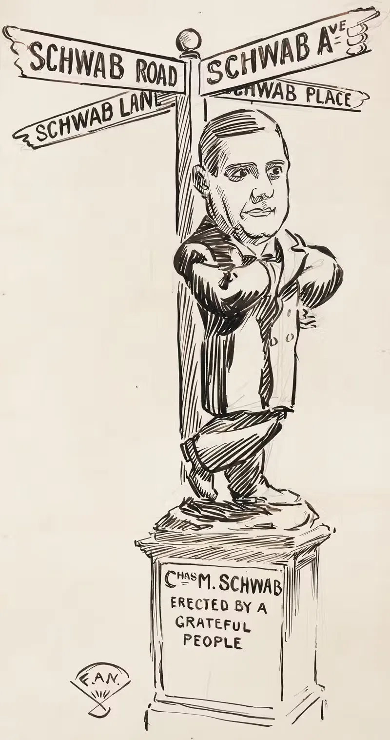 Chas M. Schwab Erected by a Grateful People — Frank Arthur Nankivell