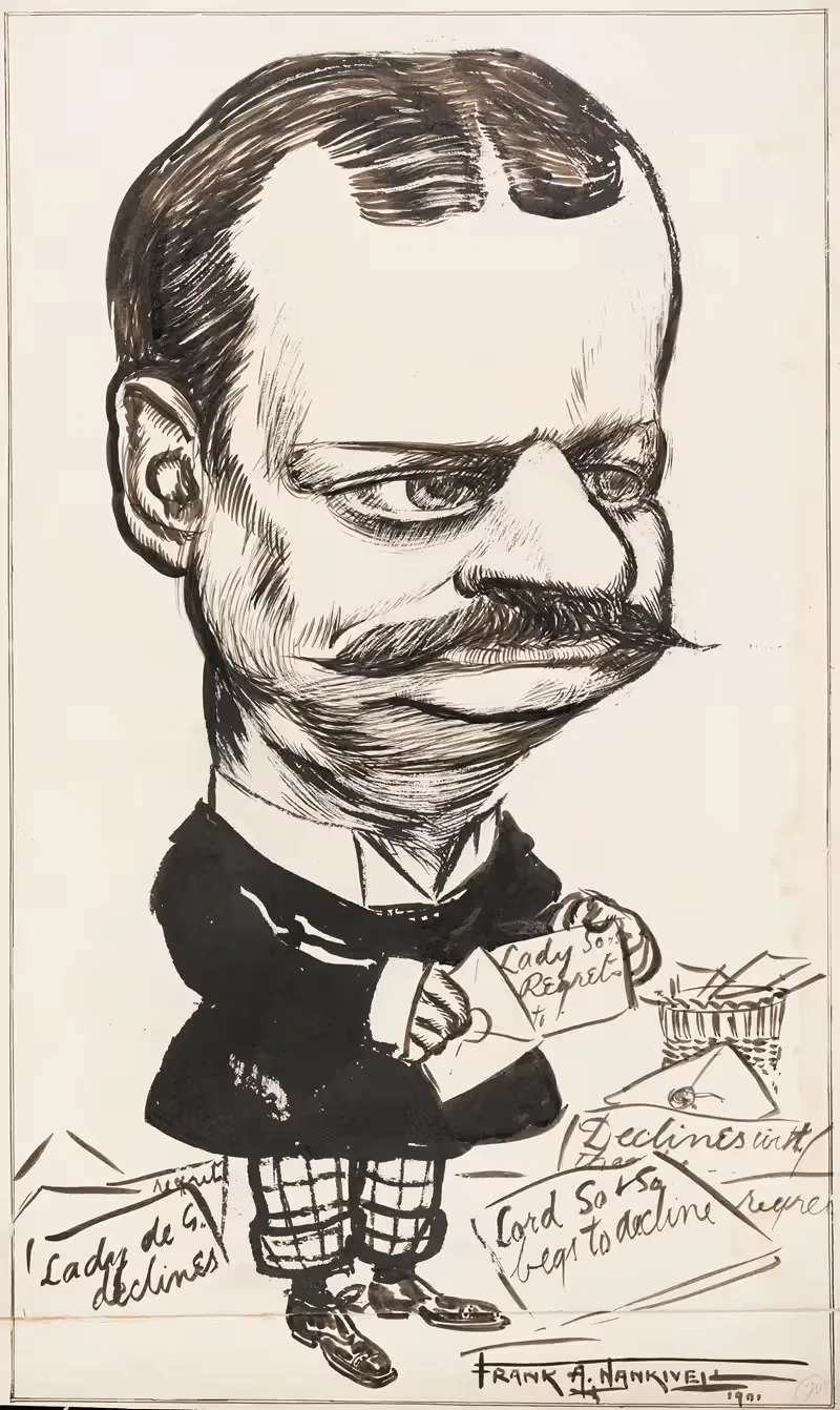 William Waldorf Astor by Frank Arthur Nankivell, 1901 — digital art print download