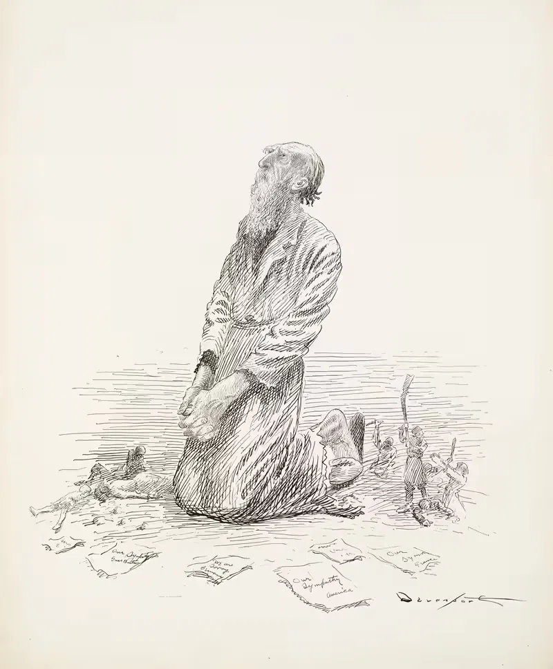 Старик на коленях, молящийся — Гомер Дэвенпорт