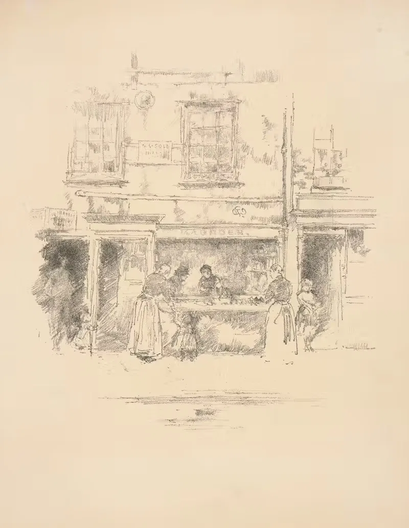 Рыбный магазин Мондера, Челси by Джеймс Абботт МаКнилл Уистлер, 1890 — digital art print download