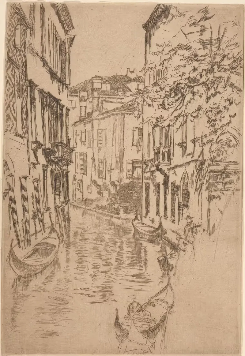 Quiet canal by James Abbott McNeill Whistler, 1879 — digital art print download