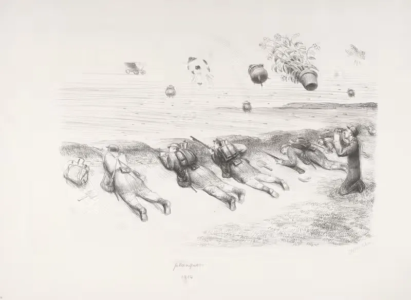 Планкэ 1914 – кастрюли, цветочные горшки, чернослив by Жан Вебер, 1914 — digital art print download