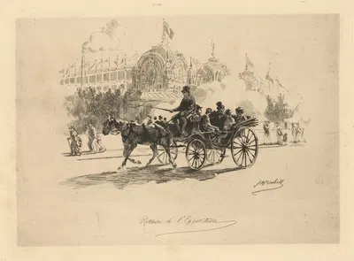 Возвращение с Выставки by Джон Эймс Митчелл, 1878 — digital art print download