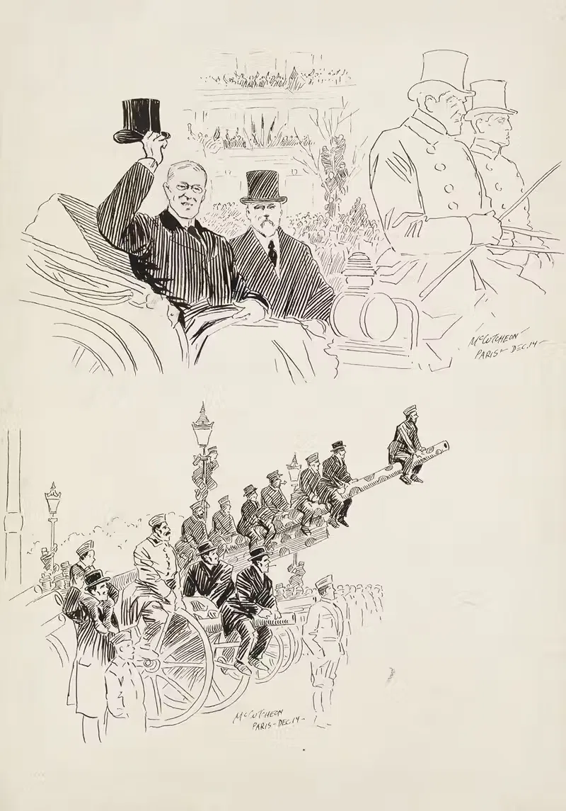 Seeing the Wilson Party from a camouflaged observation post — John Tinney McCutcheon