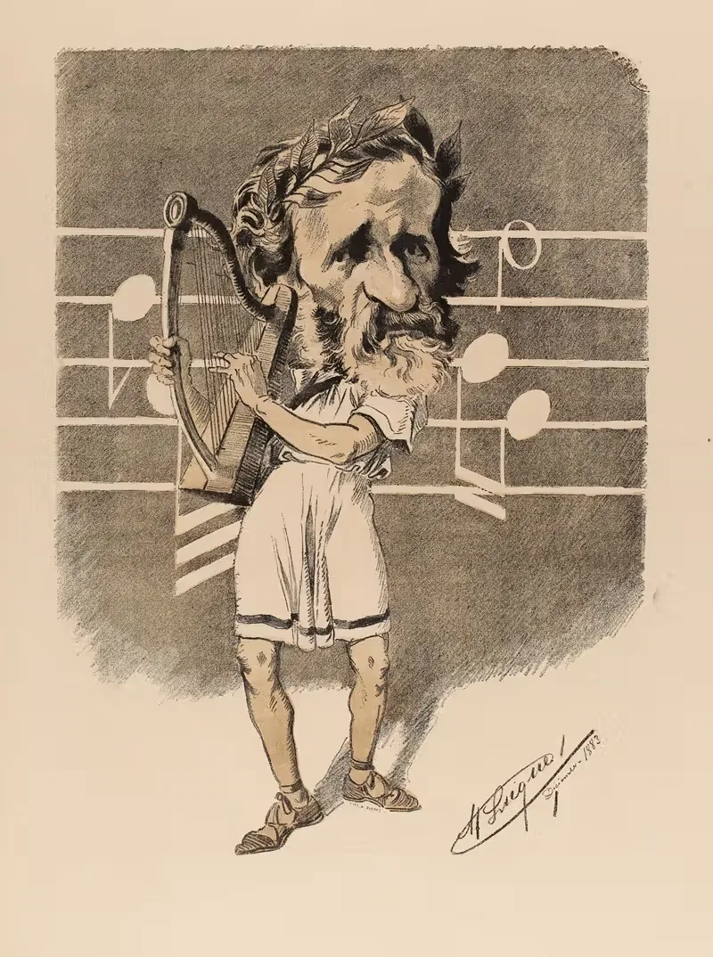 Le Maestro Verdi by Manuel Luque, 1883 — digital art print download