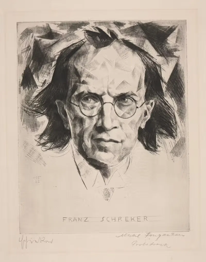 Франц Шрекер by Мишель Фингенштейн, 1922 — digital art print download
