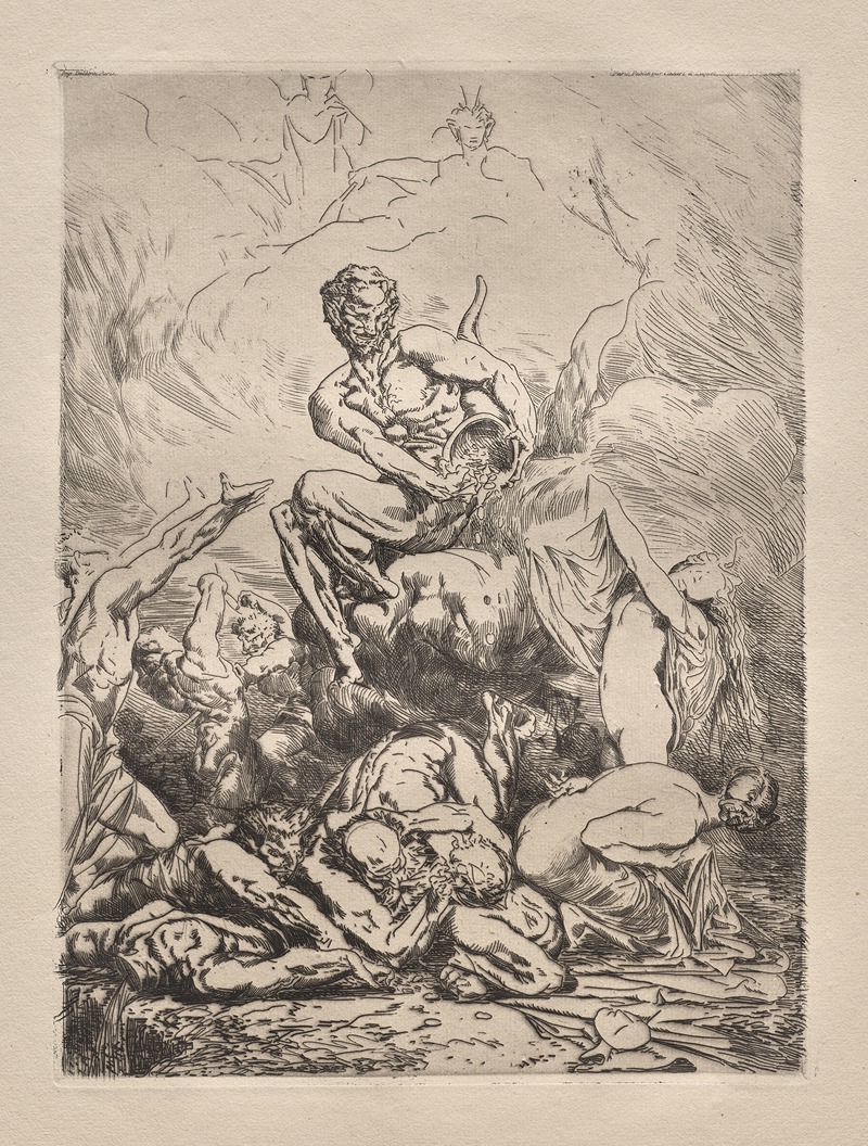 The Devil of Money by Франсуа-Николя Шиффлар, 1865 — digital art print download
