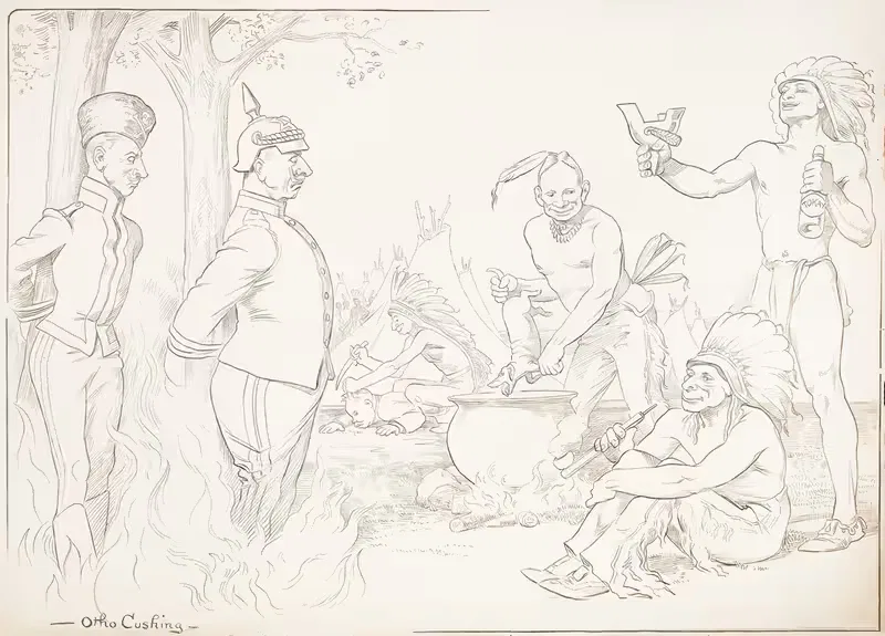 Если наши индейцы примут участие by Ото Кашинг, 1917 — digital art print download