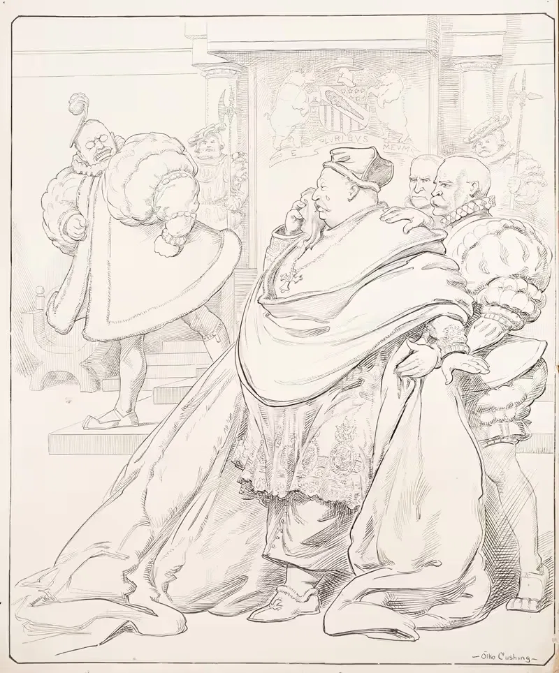 Король хмурится на кардинала by Ото Кашинг, 1910 — digital art print download