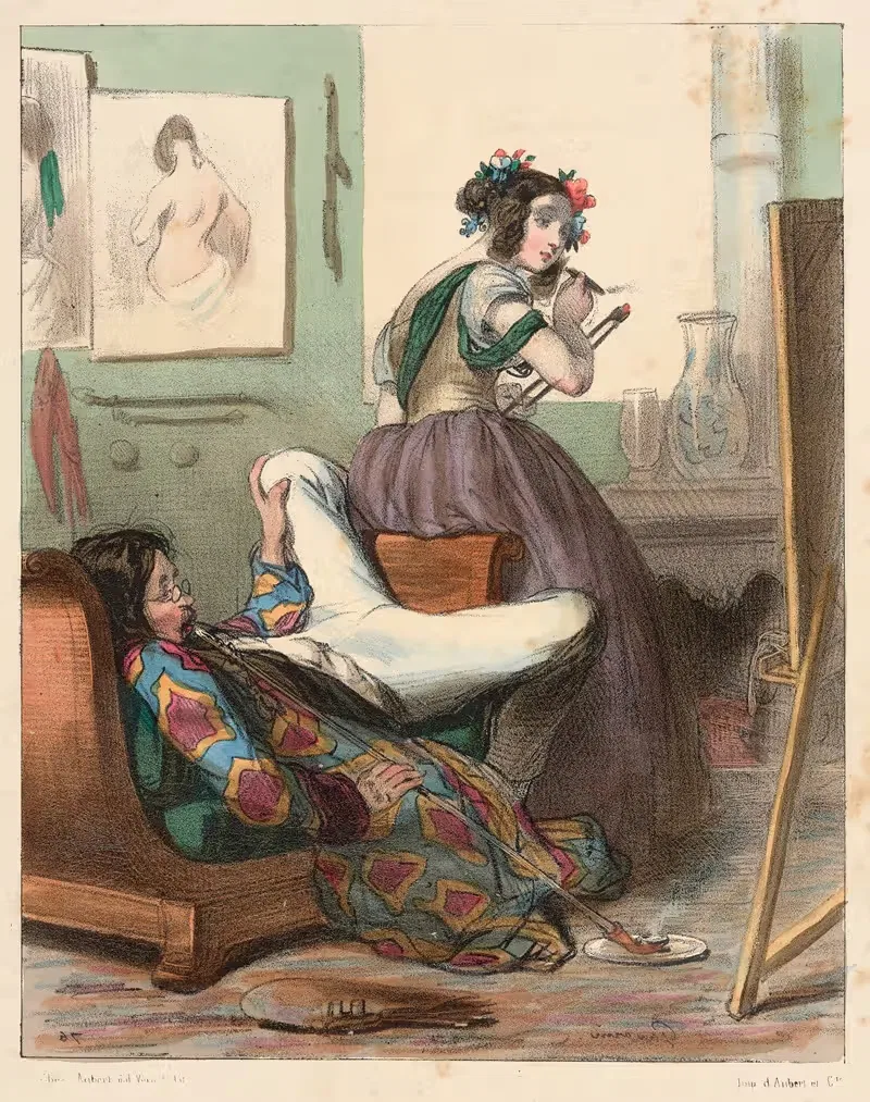 Моя святая тебе похожа, это не Нини by Поль Гаварни, 1838 — digital art print download