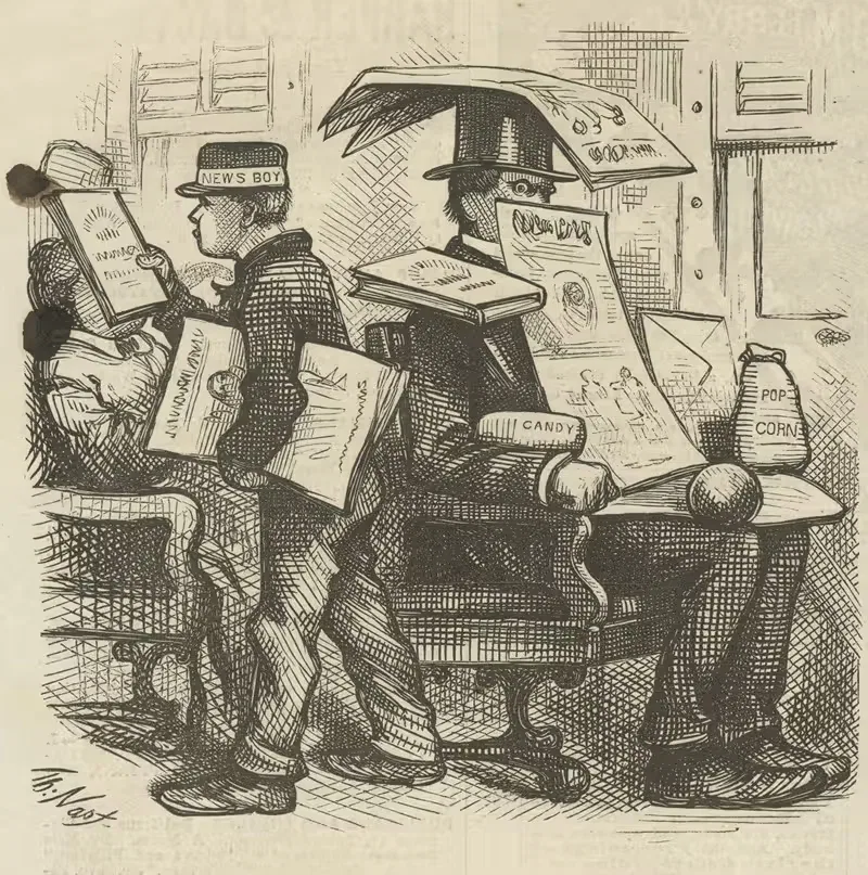 A patient railroad traveler — Thomas Nast