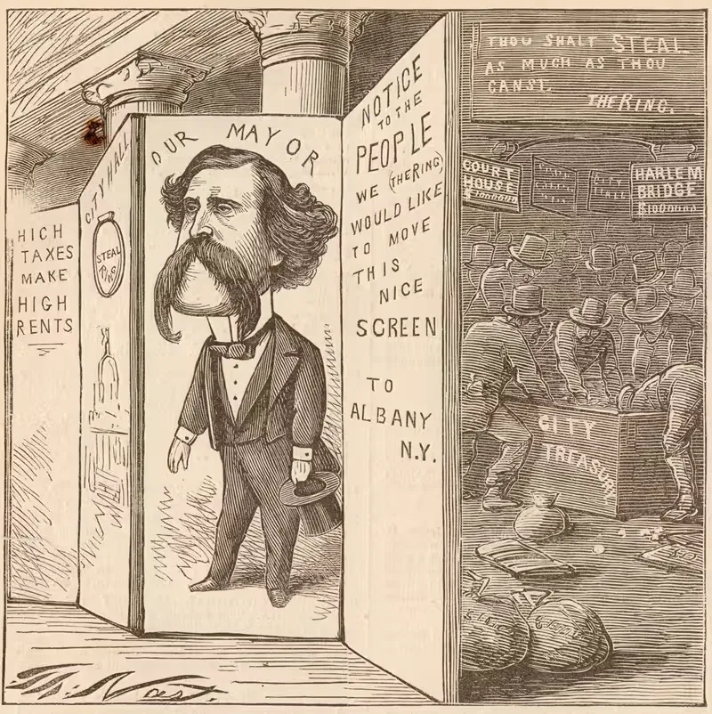 Уважаемый экран скрывает множество воров by Томас Наст, 1868 — digital art print download