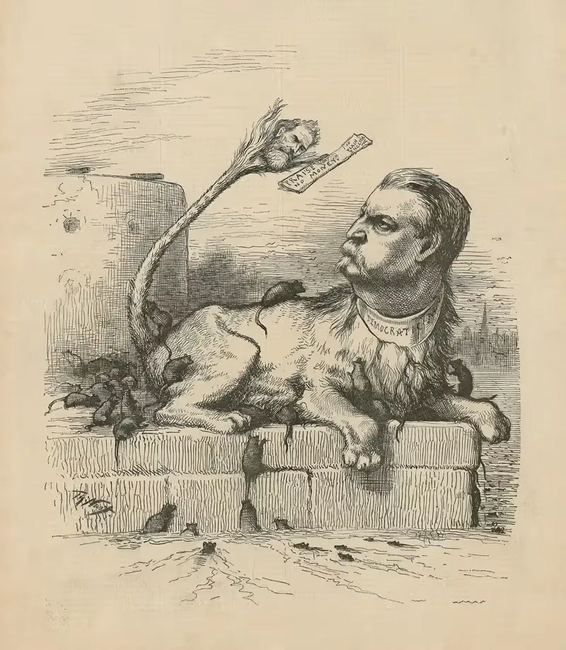 Хвост, восхваляющий свою голову by Томас Наст, 1880 — digital art print download